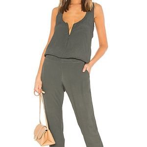 REVOLVE Monrow Crepe Sleeveless Elastic Waist Jumpsuit in Camo Size Small